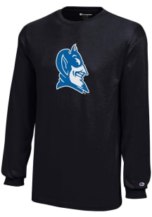 Champion Duke Blue Devils Youth Black Core Long Sleeve T-Shirt