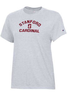 Champion Stanford Cardinal Womens Grey Core Short Sleeve T-Shirt