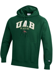 Champion UAB Blazers Mens Green Reverse Weave Long Sleeve Hoodie