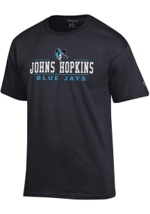 Champion Johns Hopkins Blue Jays Black Jersey Short Sleeve T Shirt