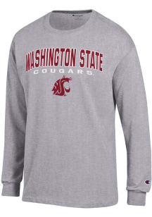 Champion Washington State Cougars Grey Jersey Long Sleeve T Shirt
