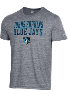 Champion Johns Hopkins Blue Jays Grey Tri-Blend Short Sleeve Fashion T Shirt
