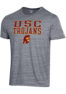 Champion USC Trojans Grey Tri-Blend Short Sleeve Fashion T Shirt