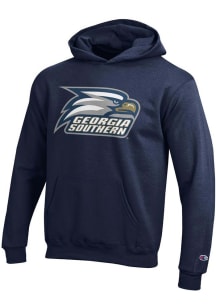 Champion Georgia Southern Eagles Youth Blue Powerblend Long Sleeve Hoodie
