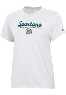 Champion San Jose State Spartans Womens White Core Short Sleeve T-Shirt