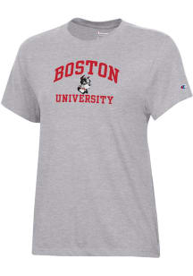 Champion Boston Terriers Womens Grey Core Short Sleeve T-Shirt