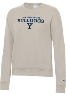 Champion Yale Bulldogs Womens Brown Powerblend Crew Sweatshirt