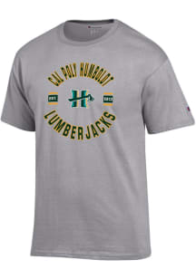 Champion Cal Poly Humboldt Lumberjacks Grey Jersey Short Sleeve T Shirt
