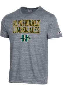 Champion Cal Poly Humboldt Lumberjacks Grey Tri-Blend Short Sleeve Fashion T Shirt