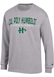 Champion Cal Poly Humboldt Lumberjacks Grey Jersey Long Sleeve T Shirt