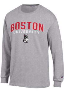 Champion Boston Terriers Grey Jersey Long Sleeve T Shirt
