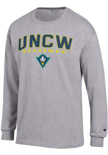 Champion UNCW Seahawks Grey Jersey Long Sleeve T Shirt