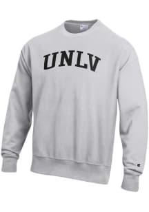 Champion UNLV Runnin Rebels Mens Grey Reverse Weave Long Sleeve Crew Sweatshirt