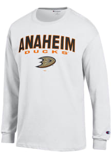 Champion Anaheim Ducks White Jersey Long Sleeve T Shirt