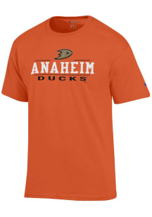 Champion Anaheim Ducks Orange Jersey Short Sleeve T Shirt