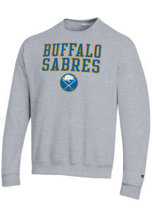 Champion Buffalo Sabres Mens Grey Powerblend Long Sleeve Crew Sweatshirt
