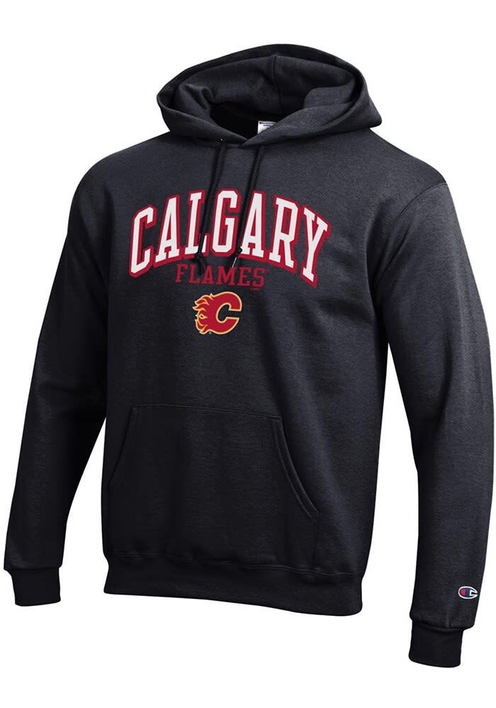 Champion Calgary Flames Mens Powerblend Hoodie BLACK