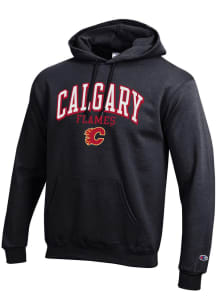Champion Calgary Flames Mens Black Powerblend Long Sleeve Hoodie