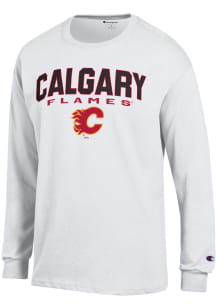 Champion Calgary Flames White Jersey Long Sleeve T Shirt