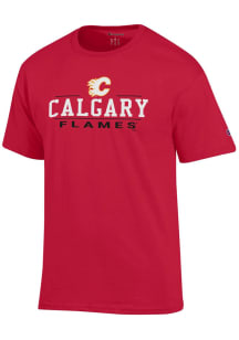 Champion Calgary Flames Red Jersey Short Sleeve T Shirt
