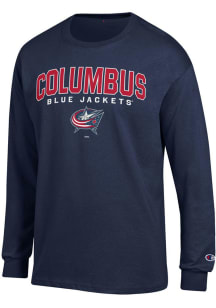 Champion Columbus Blue Jackets Blue Jersey Long Sleeve T Shirt