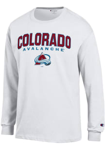 Champion Colorado Avalanche White Jersey Long Sleeve T Shirt