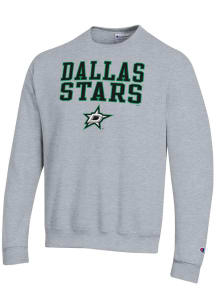 Champion Dallas Stars Mens Grey Powerblend Long Sleeve Crew Sweatshirt