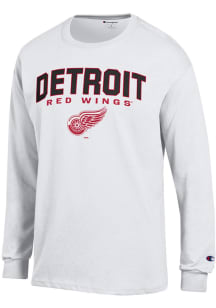 Champion Detroit Red Wings White Jersey Long Sleeve T Shirt