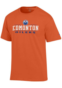 Champion Edmonton Oilers Orange Jersey Short Sleeve T Shirt