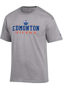 Champion Edmonton Oilers Grey Jersey Short Sleeve T Shirt