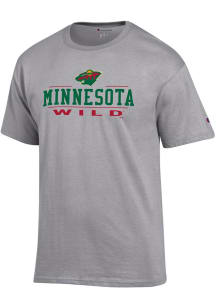 Champion Minnesota Wild Grey Jersey Short Sleeve T Shirt