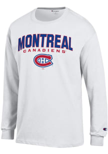 Champion Montreal Canadiens White Jersey Long Sleeve T Shirt