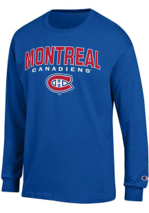 Champion Montreal Canadiens Blue Jersey Long Sleeve T Shirt