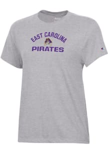 Champion East Carolina Pirates Womens Grey Core Short Sleeve T-Shirt