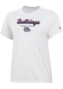 Champion Gonzaga Bulldogs Womens White Core Short Sleeve T-Shirt