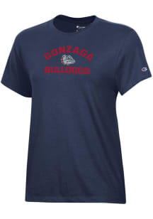 Champion Gonzaga Bulldogs Womens Blue Core Short Sleeve T-Shirt