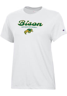 Champion North Dakota State Bison Womens White Core Short Sleeve T-Shirt