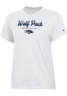 Champion Nevada Wolf Pack Womens White Core Short Sleeve T-Shirt