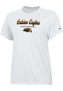 Champion Southern Mississippi Golden Eagles Womens White Core Short Sleeve T-Shirt