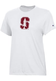 Champion Stanford Cardinal Womens White Core Short Sleeve T-Shirt