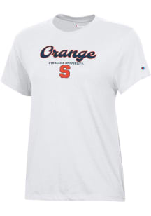 Champion Syracuse Orange Womens White Core Short Sleeve T-Shirt