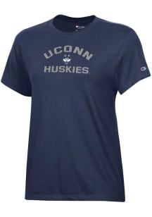 Champion UConn Huskies Womens Blue Core Short Sleeve T-Shirt