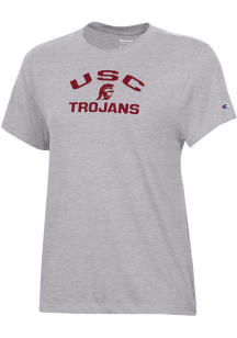 Champion USC Trojans Womens Grey Core Short Sleeve T-Shirt