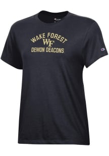 Champion Wake Forest Demon Deacons Womens Black Core Short Sleeve T-Shirt