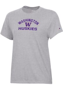 Champion Washington Huskies Womens Grey Core Short Sleeve T-Shirt