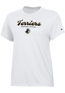 Champion Wofford Terriers Womens White Core Short Sleeve T-Shirt