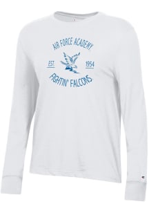 Champion Air Force Falcons Womens White Core LS Tee