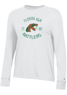 Champion Florida A&amp;M Rattlers Womens White Core LS Tee