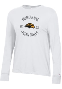 Champion Southern Mississippi Golden Eagles Womens White Core LS Tee