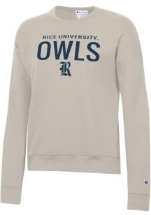 Champion Rice Owls Womens Brown Powerblend Crew Sweatshirt